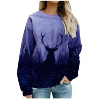 Harajuku loose tie-dye round neck sweatshirt - Thumbnail 8