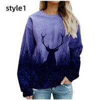 Harajuku loose tie-dye round neck sweatshirt - Thumbnail 2
