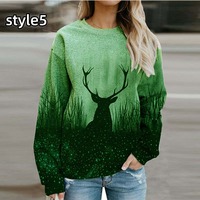 Harajuku loose tie-dye round neck sweatshirt - Thumbnail 1