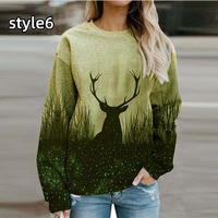 Harajuku loose tie-dye round neck sweatshirt - Thumbnail 3