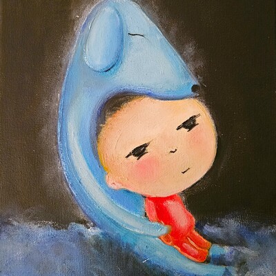 Painting: "blue cradle"  by chicca
