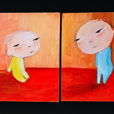 painting by delchicca "child's play"