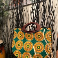 Ghanian African Fabric Handbag - Thumbnail 1