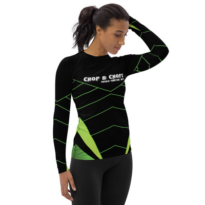 Neon web women's rash guard