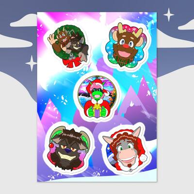 Holiday 2024 sticker sheet a