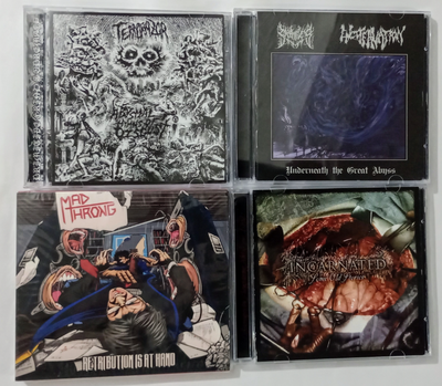 TERRORAZOR, SHAMBLES/ENCOFFINATION , MAD THRONG, INCARNATED Cds