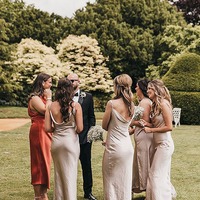 Cute Sheath Long Cowl Neck Bridesmaid Dresses,PD230712 - Thumbnail 1