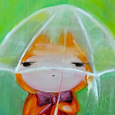 Painting by delchicca "fragile shelter"