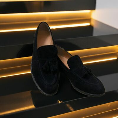 Simply Style Black tassels Loafers Moccasin Dress Shoes