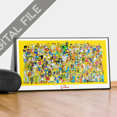 The simpsons digital poster - high quality image ready to print - Thumbnail 1