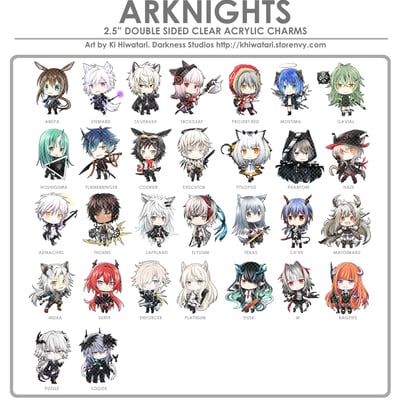 Arknights - 2.5" clear acrylic keychains