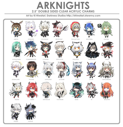 Arknights - 2.5" Clear Acrylic Keychains