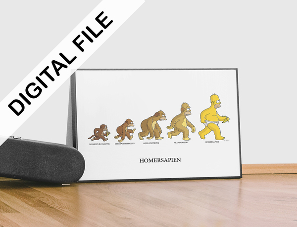 The simpsons serie poster Homer sapien - very high quality - digital format