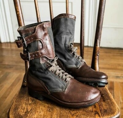 New Fashion Colorblock Belt Buckle Casual Men's Ankle Boots