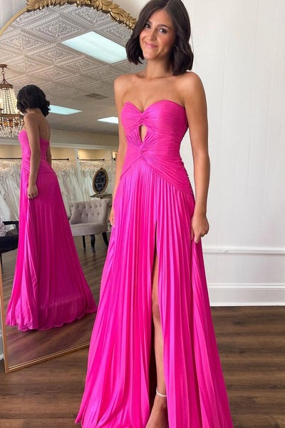 Cute Sweetheart Pink Chiffon Long Mermaid Prom Dress,PD230751