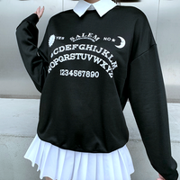OUIJA BOARD SWEATSHIRT with removable collar - Thumbnail 5