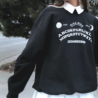 OUIJA BOARD SWEATSHIRT with removable collar - Thumbnail 1