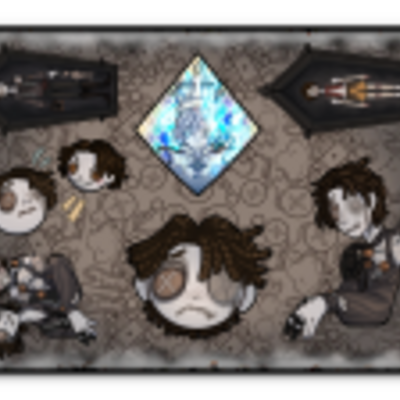 Sticker sheet of matthias and louis of identity v