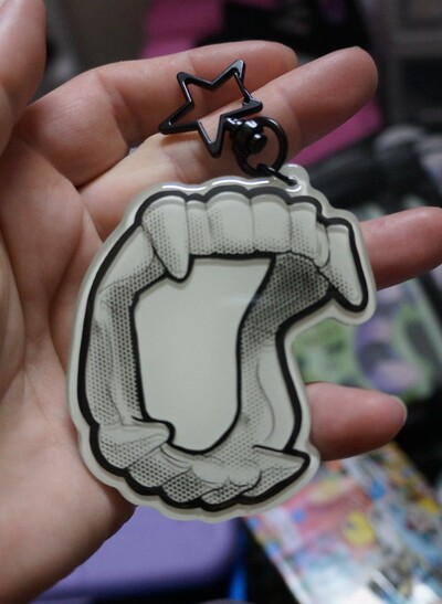 Glow in Dark Vampire Teeth Keychain