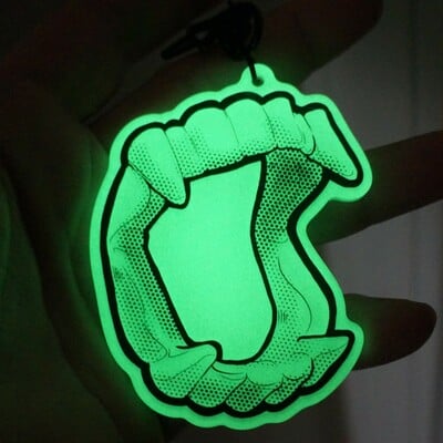 Glow in dark vampire teeth keychain