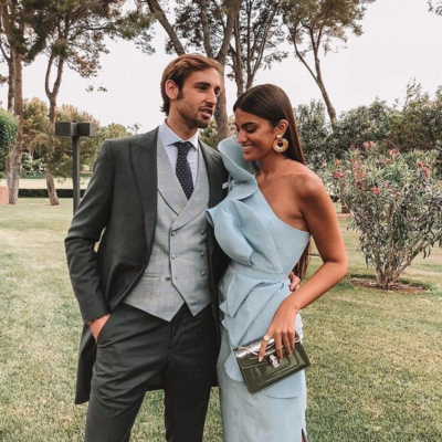 Sheath one shoulder light sky blue long prom dresses - Thumbnail 3