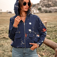 Cosmic Planet Windbreaker Jacket - Thumbnail 1