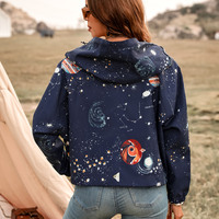 Cosmic Planet Windbreaker Jacket - Thumbnail 5