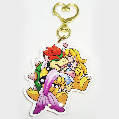 Peach mermaid kisses keychain - Thumbnail 2