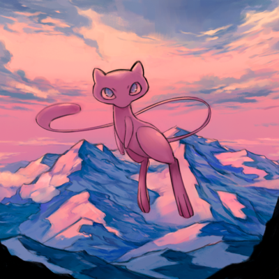 Medium art print - mew
