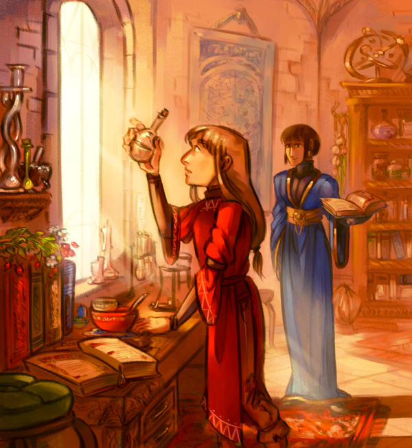 Medium art print - Alchemy laboratory