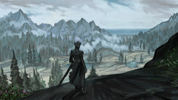 Medium art print - Skyrim landscape