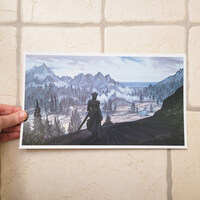 Medium art print - Skyrim landscape - Thumbnail 1
