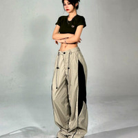 Stunning Punk Hippie Contrast Color Patchwork Wide-leg Pants Rave Futuristic Amazing - Thumbnail 5