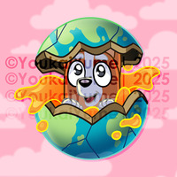 Bingo Earth Egg Sticker - Thumbnail 1