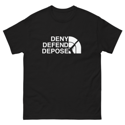 Deny defend depose luigi mangione benefit tee