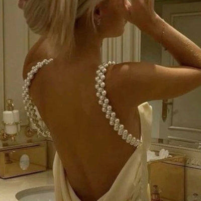 Sexy backless silk satin prom dresses - Thumbnail 2