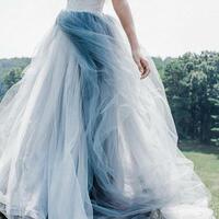 White and Blue Wedding Dresses, Colored Bridal Gowns - Thumbnail 1