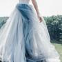 White and Blue Wedding Dresses, Colored Bridal Gowns-1