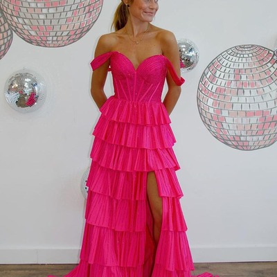 Charming sweetheart satin a line long prom dresses with beading ,pd230783 - Thumbnail 3