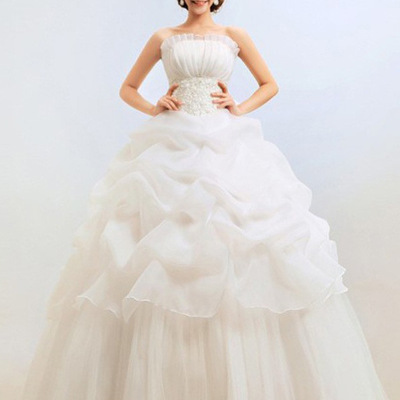 Women wedding dress new strapless princess slimming wedding dress bride dress 