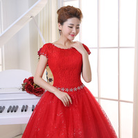 Plus Size New Fashion Wedding Dress Bridal Lace Strap Dress - Thumbnail 4