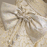 Champagne Tulle Sequins Long Prom Dress, Off the Shoulder Evening Party Dress - Thumbnail 5