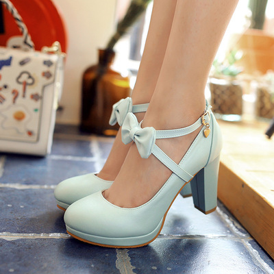 Cross bow buckle High Heels Fashion Pumps 