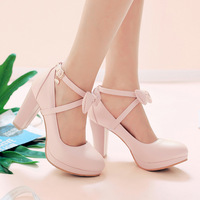 Cross bow buckle High Heels Fashion Pumps  - Thumbnail 1