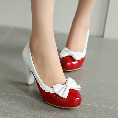  Women Shoes High heels Pump Sweet Shoes With Bow