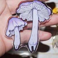 Yellow Chanterelle or Purple Pair mushy-Butt keychains (sold separately)  - Thumbnail 2