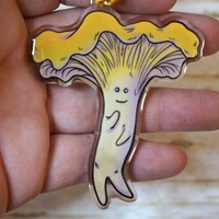 Yellow Chanterelle or Purple Pair mushy-Butt keychains (sold separately)  - Thumbnail 3