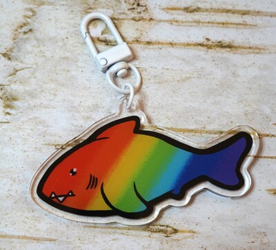 Rainbow Skark Keychain