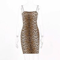 Leopard print suspender mini dress - Thumbnail 10