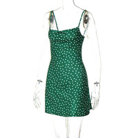 Fashionable polka-dot strapless backless ultra-short slim new dress - Thumbnail 6